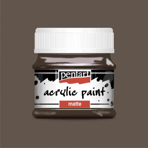 Matt akrilfesték - SÖTÉTBARNA 50ml | Pentart