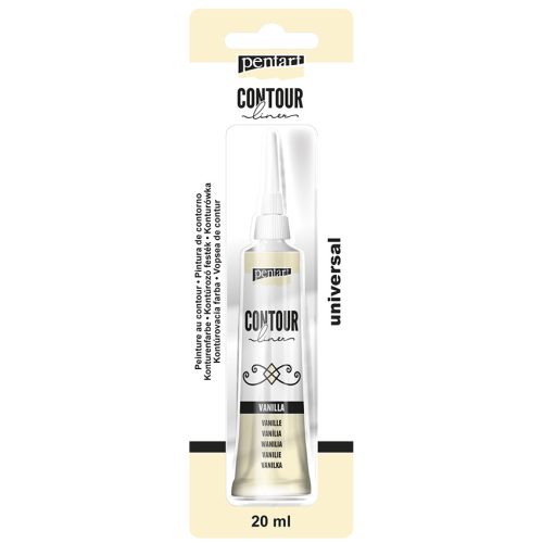 Pentart Univerzális Kontúrozó 20ml CSILLOGÓ VANÍLIA