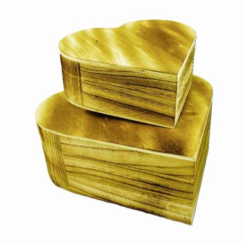 Doboz szett 2 darabos, szív alakú 22cm x 19cm x 8cm