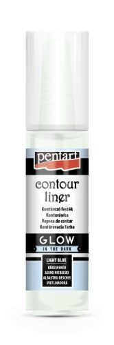 Kontúrozó világító kékesfehér 20ml | Pentart 