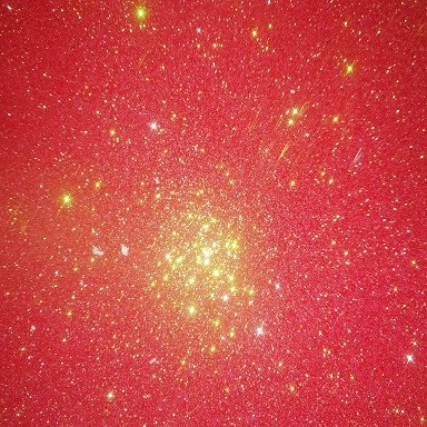 Öntapadós glitteres / csillámos dekorgumi, 20cm x 30cm irizáló piros