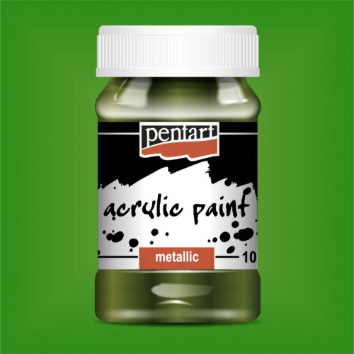 Metál akrilfesték ZÖLD 100ml | Pentart