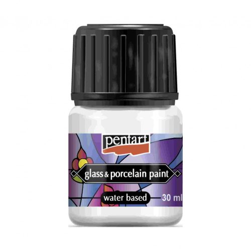 Pentart Üveg és porcelánfesték 30ml FEHÉR