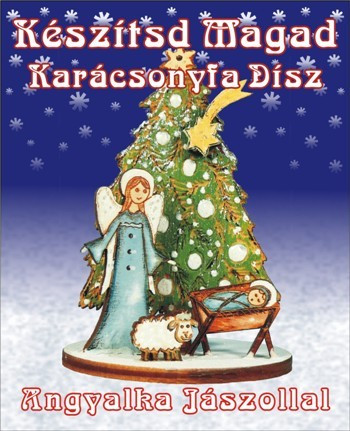 Karácsonyfa díszek-Angyalka jászollal karácsonyfa dísz