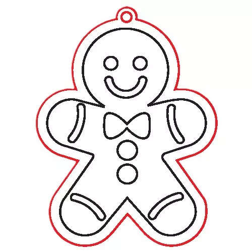 Fafigura, 5 db/csomag - mézeskalács 128