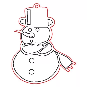 Fafigura, 5 db/csomag - hóember 129