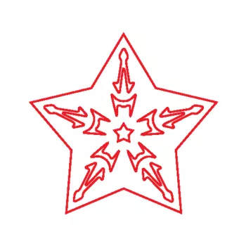 Fafigura, 5 db/csomag - csillag 194