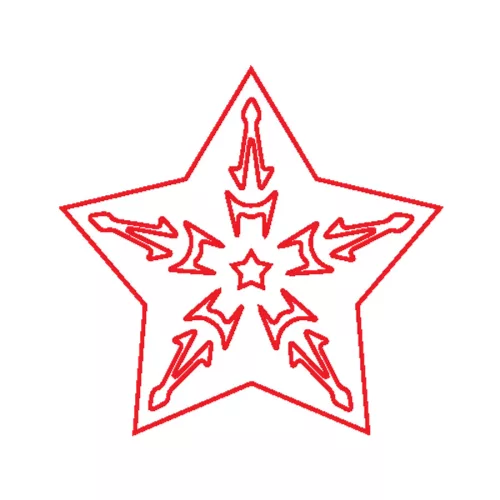 Fafigura, 5 db/csomag - csillag 194