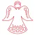Fafigura, 5 db/csomag - angyal 334