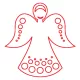 Fafigura, 5 db/csomag - angyal 334