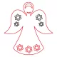 Fafigura, 5 db/csomag - angyal 335