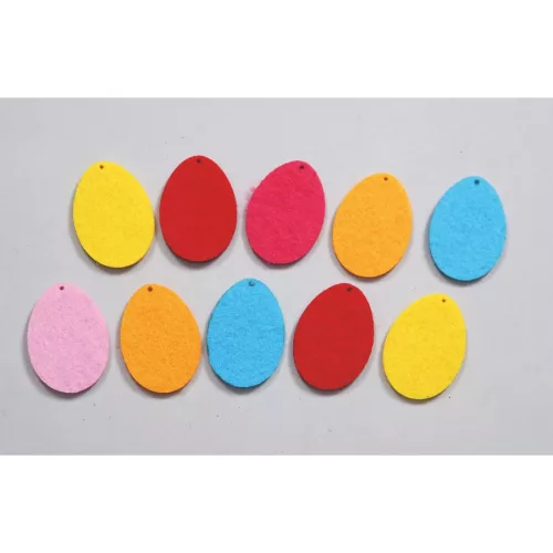 Filcfigura - Mini tojás (10 db/cs, átm. kb.: 3,5 cm)