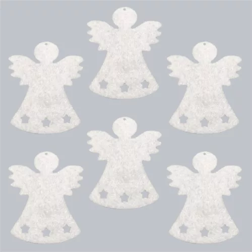 Filcfigura angyal csillagos