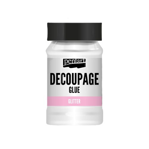 Decoupage ragasztólakk GLITTERES 100ml Pentart