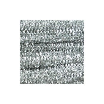 Zsenília drót kicsi (kb. 0,5cm) 10db/cs. csillámos ezüst