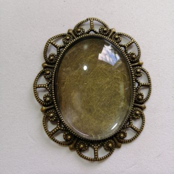 Fém medál lencsével ovális