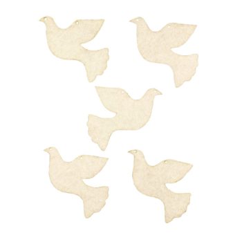 Filcfigura - Fehér galamb | 5 darabos csomag