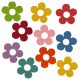 Filcfigura - Virág lyukas közepű ötszírmú kicsi | 10 darabos csomag