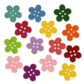 Filcfigura - Virág gomb a. filcfigura /2,5 cm/ (14 db/cs) (R)
