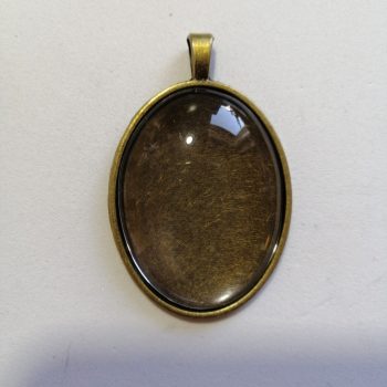 Fém medál lencsével ovális, 30x40 mm - Üzenőlencsével