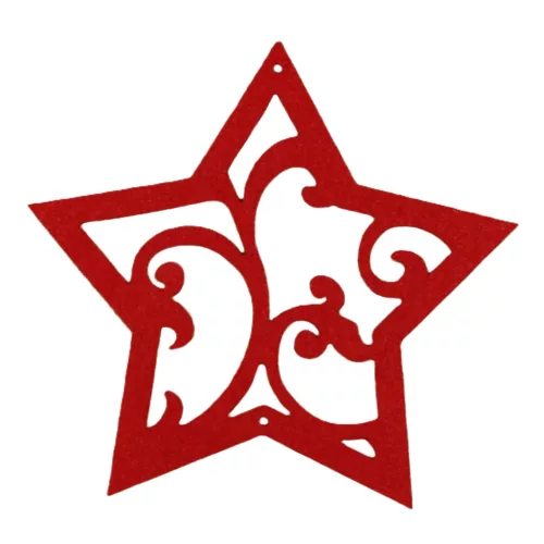 Filcfigura - Csillag nagy filcfigura 2 db/csomag (Ablakdísz készítéshez)