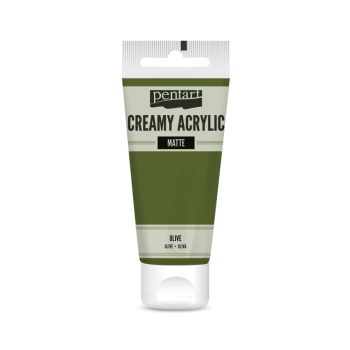 Krémes akrilfesték matt -  OLIVA 60ml | Pentart 