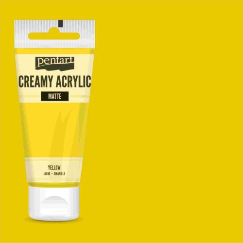 Krémes akrilfesték matt -  SÁRGA 60ml | Pentart 