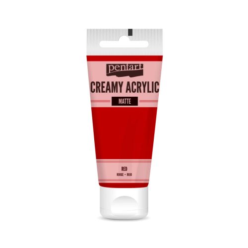 Krémes akrilfesték matt -  PIROS 60ml | Pentart 