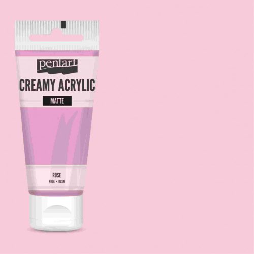 Krémes akrilfesték matt -  RÓZSASZÍN 60ml | Pentart 