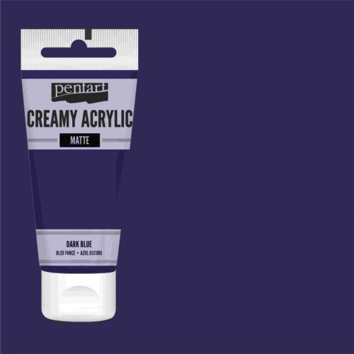Krémes akrilfesték matt -  SÖTÉTKÉK 60ml | Pentart 