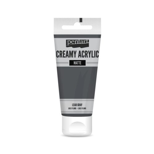 Krémes akrilfesték matt - ÓLOMSZÜRKE 60ml | Pentart 