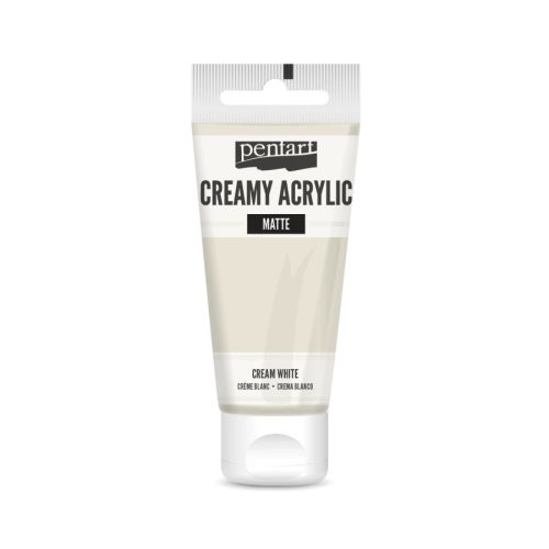 Krémes akrilfesték matt -  KRÉMFEHÉR 60ml | Pentart 