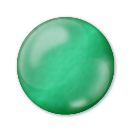 3D dekortoll átlátszó smaragdzöld