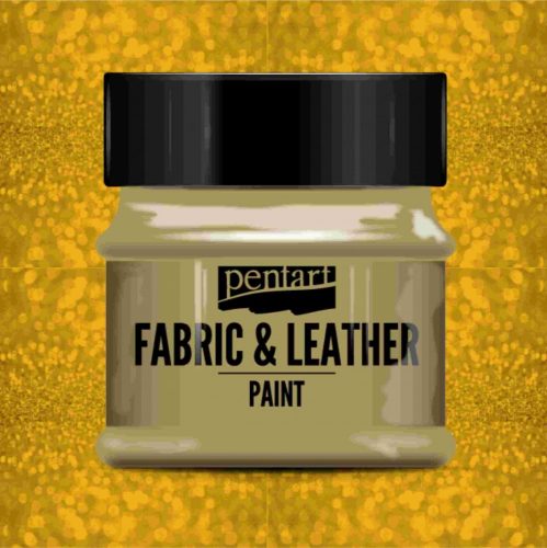 Textil és bőrfesték - csillogó arany 50ml | Pentart 