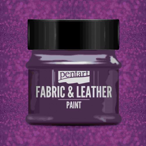 Textil és bőrfesték - csillogó lila 50ml | Pentart 