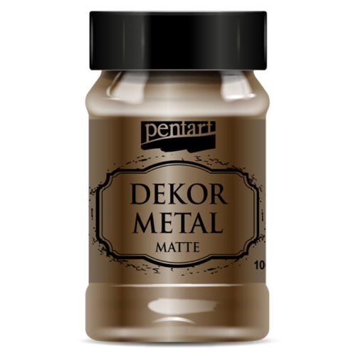 Dekor Metál matt festék  CSOKOLÁDÉ 100ml | Pentart
