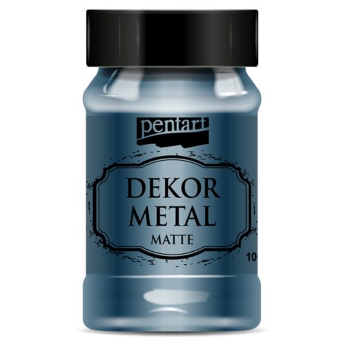 Dekor Metál matt festék  OXFORD KÉK 100ml | Pentart
