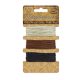 3 Ropes ivory - brown - black 5 m each