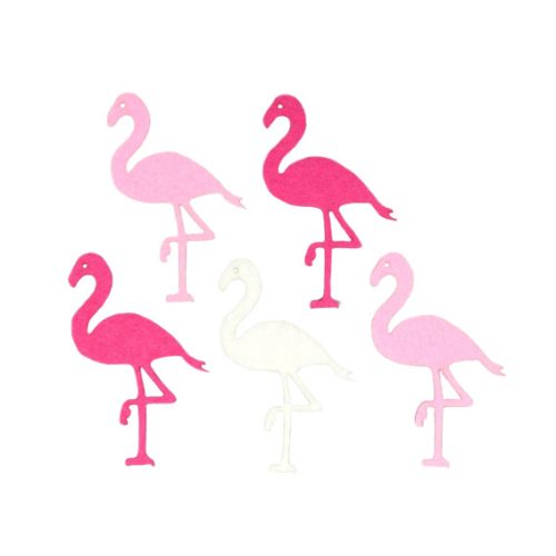 Filcfigura - Flamingó vegyes színben