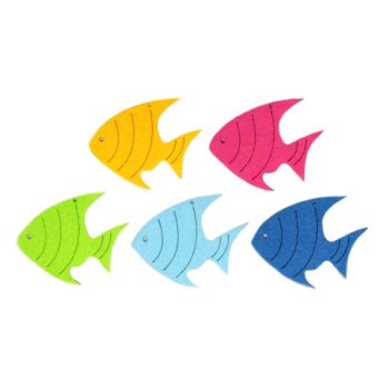 Filcfigura - Hal színes | 5 darabos csomag