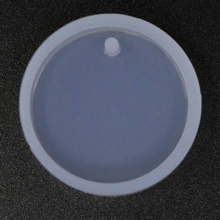 Professzionális szilikon öntőforma, átlátszó, kör 2,8cm  x 0,8cm