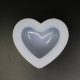 Szilikon öntőforma átlátszó szív 8cm x 7cm x 3,8cm