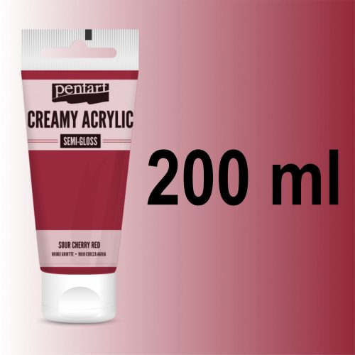 Krémes akrilfesték selyemfényű - MEGGYPIROS 200ml