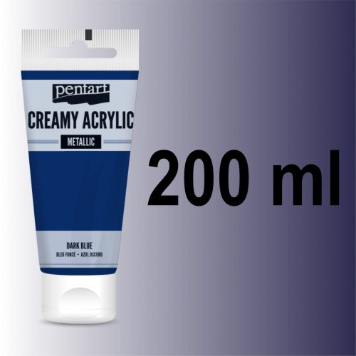Krémes akrilfesték selyemfényű - SÖTÉTKÉK 200ml