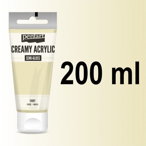 Krémes akrilfesték selyemfényű - ELEFÁNTCSONT 200ml