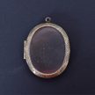 Nyitható ovális medál alap, 50 x 40 mm antikréz szín