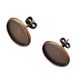 Beszúrós kerek fülbevaló alap, 14 mm antikréz szín 1 pár
