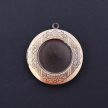 Nyitható kerek medál alap, 33mm antikréz szín