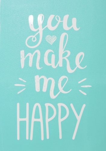 Szita-stencil 147 x 210mm - you make me HAPPY