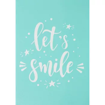 Szita-stencil 147 x 210mm - let's smile